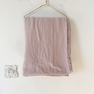 Restoration Hardware Baby & Child Dusty Rose Pink Twin Cotton Gauze Duvet Cover